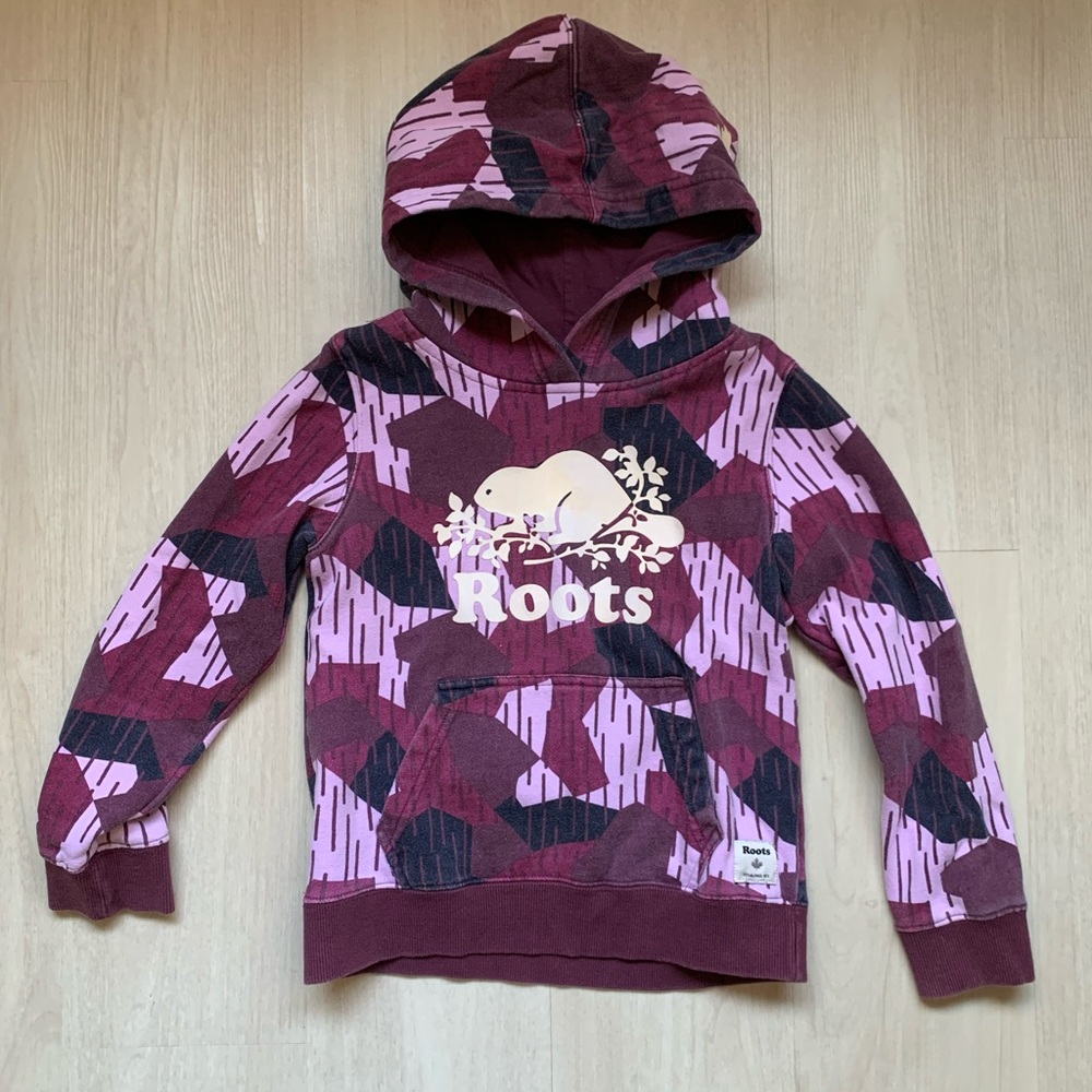 Roots Kids Kanga Hoodie in Purple Size M (7/8)